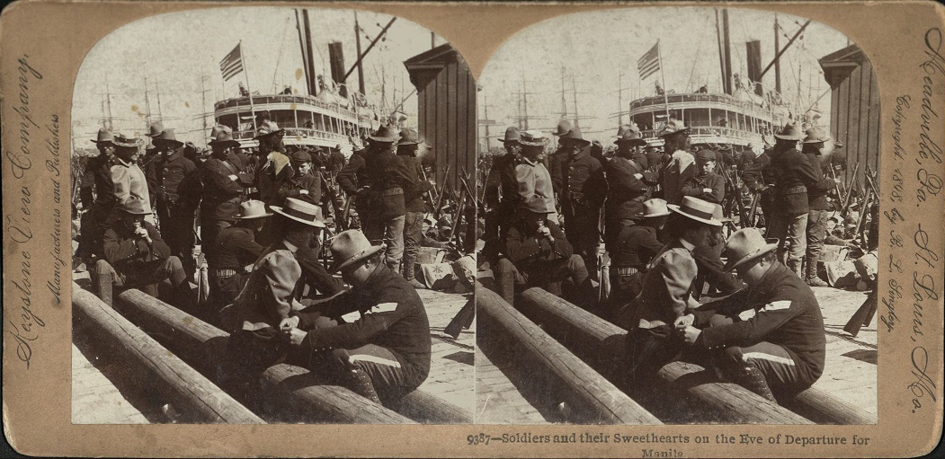 Soldiers and their Sweethearts on the Eve of Departure for Manila.